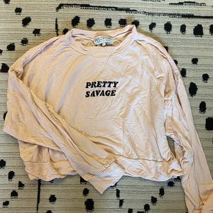 Wildfox cropped lightweight pullover